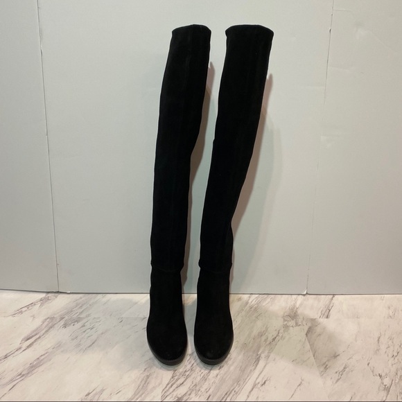 Tory Burch Caitlin Over the Knee Black Boots - Picture 2 of 9